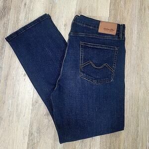 NWT Urban Star Men`s Straight Leg Relaxed Fit Jeans Dark Blue, 38x30